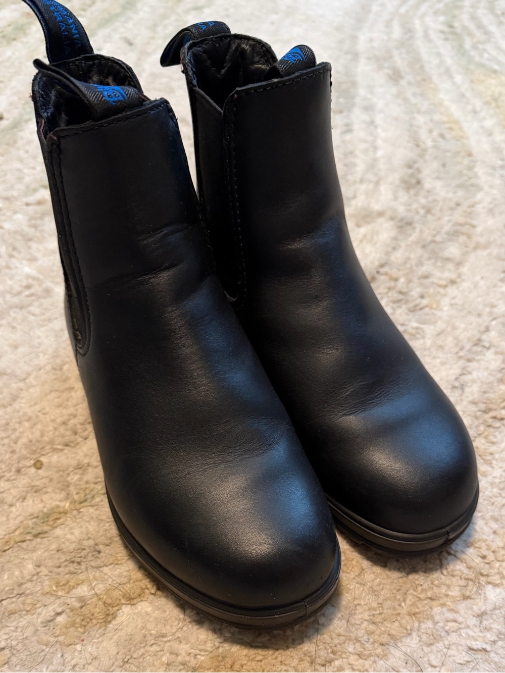 Blundstone Black Leather Thermal High Top Ankle Boots Size 6